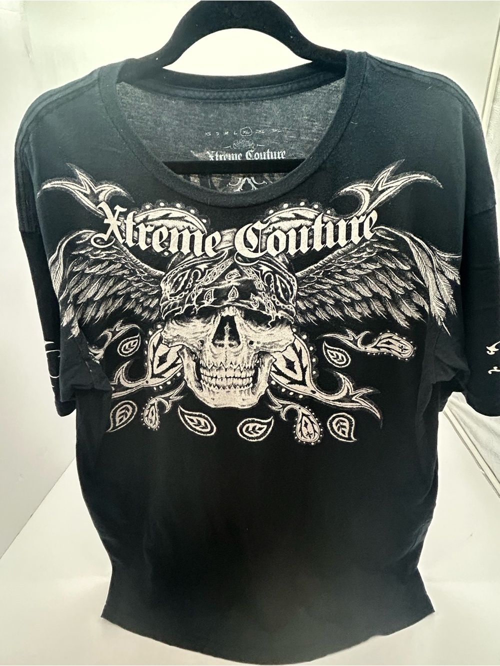 Vintage Xtreme Couture Gothic Style Graphic T-shirt.